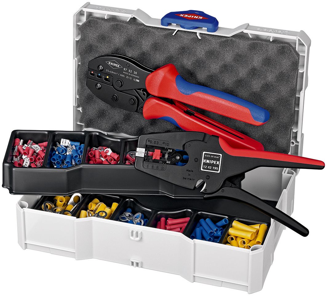 KNIPEX 97 90 22 Lisovací sortiment pro kabelové spojky 14dílný 265 mm