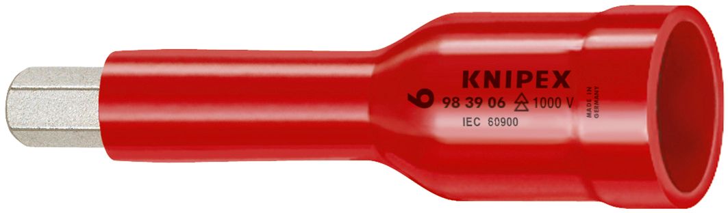 KNIPEX 98 49 08 Nasazovací nástrčné klíče na šrouby s vnitřním šestihranem s vnitřním čtyřhranem 1/2" 75 mm