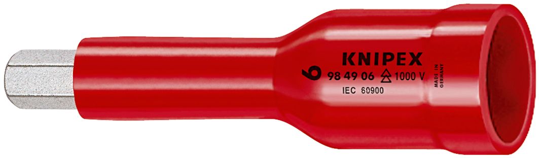 KNIPEX 98 49 06 Nasazovací nástrčné klíče na šrouby s vnitřním šestihranem s vnitřním čtyřhranem 1/2" 75 mm