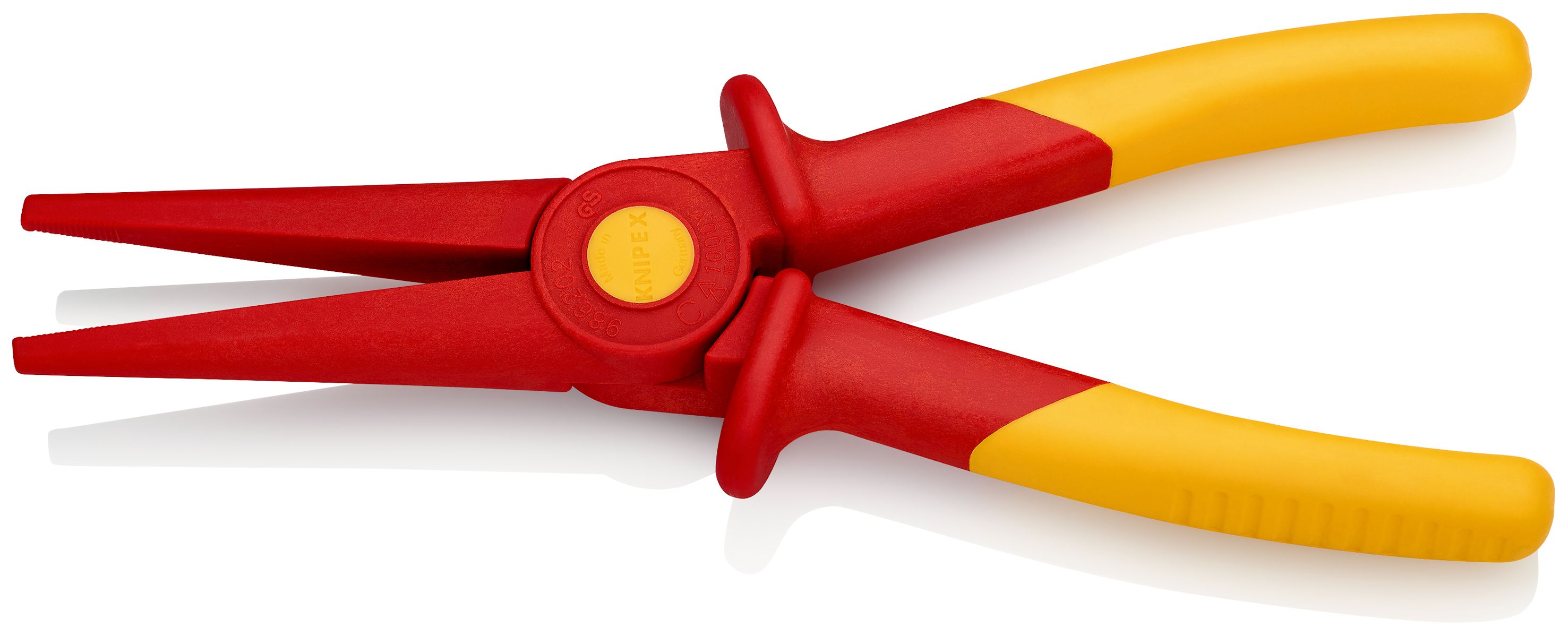 KNIPEX 98 62 02 Kleště s půlkulatými čelistmi z plastu izolační se zónou z měkkého plastu pro bezpečné uchopení plast 220 mm