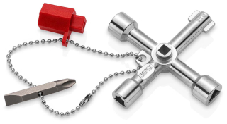 KNIPEX 00 11 03 Klíč na rozvodné skříně pro běžné skříně a systémy zavírání 76 mm