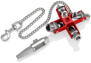 KNIPEX 00 11 06 V01 Univerzální klíč „Stavebnictví“ pro běžné skříně a systémy zavírání 96 mm