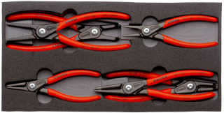 KNIPEX 00 20 01 V02 Sada precizních kleští na pojistné kroužky v pěnové vložce