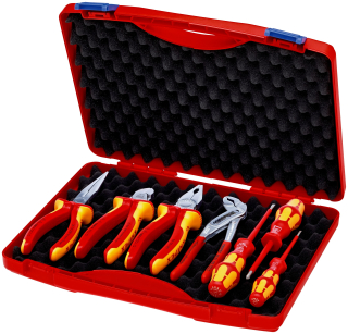 KNIPEX 00 21 15 Sada Tool Box Electric 2 „ČERVENÁ“ 7-dílný 275 mm