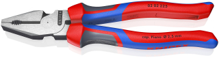 KNIPEX 02 02 225 Silové kombinované kleště s komfortní rukojeti atramentované na černo 225 mm