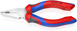 KNIPEX 03 05 140 Kombinované kleště s komfortní rukojeti chromované 140 mm