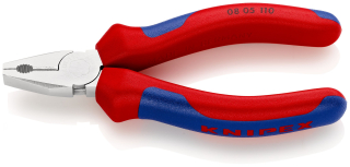 KNIPEX 08 05 110 Kombinované kleště mini s vícekomponentními rukojeťmi chromované 110 mm