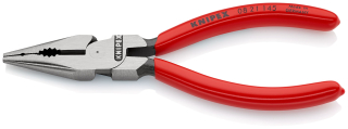 KNIPEX 08 21 145 Kombinované úzké ploché kleště potaženo plastem atramentované na černo 145 mm