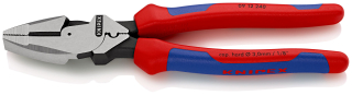 KNIPEX 09 12 240 Silové kombinované kleště "Lineman's Pliers" americký model s vícekomponentními rukojeťmi atramentované na černo 240 mm