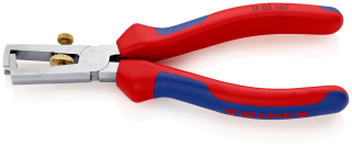 KNIPEX 11 05 160 Odizolovací kleště S otevírací pružinou, univerzální s vícekomponentními rukojeťmi chromované 160 mm
