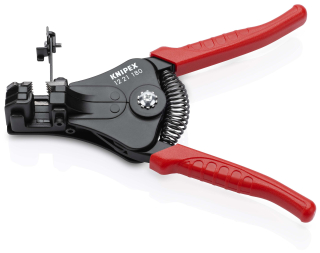 KNIPEX 12 21 180 Odizolovací kleště s tvarovými noži s plastovými návleky rukojetí lakováno na černo 180 mm