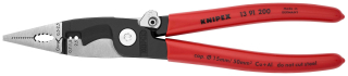 KNIPEX 13 91 200 Elektroinstalační kleště potaženo plastem atramentované na černo 200 mm