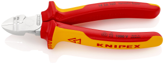 KNIPEX 14 26 160 Boční odizolovací kleště izolované vícesložkovými návleky, certifikace VDE chromované 160 mm