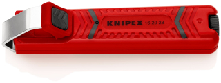 KNIPEX 16 20 28 SB Nástroj pro odstraňování plášťů se skalpelovou čepelí plastové pouzdro odolávající rázovému nárazu 130 mm