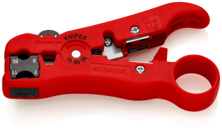 KNIPEX 16 60 06 SB odizolovací nástroj na koaxiální a datové kabely  125 mm