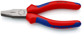 KNIPEX 20 02 140 Ploché kleště s vícekomponentními rukojeťmi atramentované na černo 140 mm