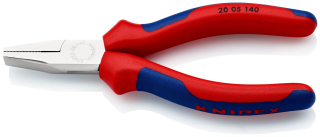 KNIPEX 20 05 140 Ploché kleště s vícekomponentními rukojeťmi chromované 140 mm
