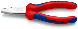 KNIPEX 20 05 160 Ploché kleště s vícekomponentními rukojeťmi chromované 160 mm