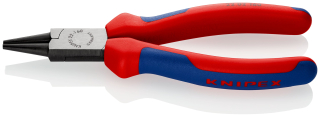 KNIPEX 22 02 160 Kleště s kulatými čelistmi s vícekomponentními rukojeťmi atramentované na černo 160 mm
