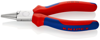 KNIPEX 22 05 140 Kleště s kulatými čelistmi s vícekomponentními rukojeťmi chromované 140 mm