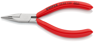 KNIPEX 25 03 125 Půlkulaté kleště s břity (Kleště pro radiotechniku) potaženo plastem chromované 125 mm
