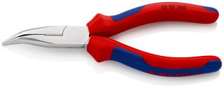KNIPEX 25 25 160 Půlkulaté kleště s břity (Kleště pro radiotechniku) s vícekomponentními rukojeťmi chromované 165 mm