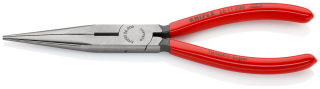 KNIPEX 26 11 200 Půlkulaté kleště s břity (úzké ploché kleště) potaženo plastem atramentované na černo 200 mm