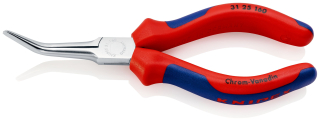 KNIPEX 31 25 160 Kleště pro uchopení (jehlové kleště) s vícekomponentními rukojeťmi chromované 160 mm