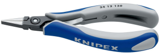 KNIPEX 34 12 130 Přesné přidržovací kleště na elektroniku s vícekomponentními rukojeťmi leštěné 130 mm