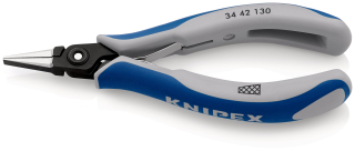 KNIPEX 34 42 130 Přesné přidržovací kleště na elektroniku s vícekomponentními rukojeťmi leštěné 130 mm