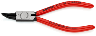 KNIPEX 44 31 J02 Kleště na pojistné kroužky pro vnitřní kroužky v otvorech Nahnutý v úhlu 45° potaženo plastem atramentované na černo 140 mm