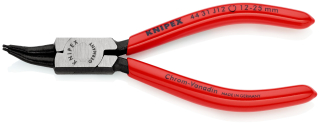 KNIPEX 44 31 J12 Kleště na pojistné kroužky pro vnitřní kroužky v otvorech Nahnutý v úhlu 45° potaženo plastem atramentované na černo 140 mm