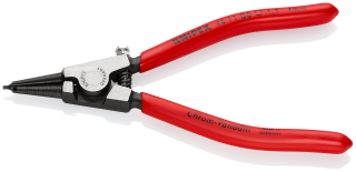 KNIPEX 46 11 G0 Kleště na pojistné kroužky pro upínací kroužky na hřídelích potaženo plastem atramentované na černo 140 mm