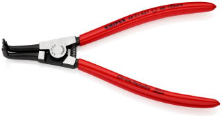 KNIPEX 46 21 A31 Kleště na pojistné kroužky pro vnější kroužky na hřídelích potaženo plastem atramentované na černo 200 mm