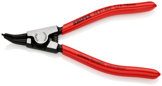 KNIPEX 46 31 A02 Kleště na pojistné kroužky pro vnější kroužky na hřídelích Nahnutý v úhlu 45° potaženo plastem atramentované na černo 130 mm
