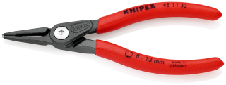 KNIPEX 48 11 J0 Precizní kleště na pojistné kroužky pro vnitřní kroužky v otvorech potaženy neklouzavým plastem fosfátováno atramentolem na šedo 140 mm