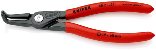 KNIPEX 48 21 J21 Precizní kleště na pojistné kroužky pro vnitřní kroužky v otvorech potaženy neklouzavým plastem fosfátováno atramentolem na šedo 165 mm