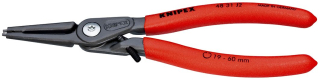 KNIPEX 48 31 J2 Precizní kleště na pojistné kroužky pro vnitřní kroužky v otvorech s omezením rozevření potaženy neklouzavým plastem fosfátováno atramentolem na šedo 180 mm