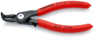 KNIPEX 48 41 J01 Precizní kleště na pojistné kroužky pro vnitřní kroužky v otvorech potaženy neklouzavým plastem fosfátováno atramentolem na šedo 130 mm