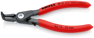 KNIPEX 48 41 J11 Precizní kleště na pojistné kroužky pro vnitřní kroužky v otvorech potaženy neklouzavým plastem fosfátováno atramentolem na šedo 130 mm