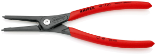 KNIPEX 49 11 A3 Precizní kleště na pojistné kroužky pro vnější kroužky na hřídelích potaženy neklouzavým plastem fosfátováno atramentolem na šedo 225 mm