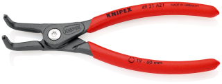 KNIPEX 49 21 A21 Precizní kleště na pojistné kroužky pro vnější kroužky na hřídelích potaženy neklouzavým plastem fosfátováno atramentolem na šedo 165 mm