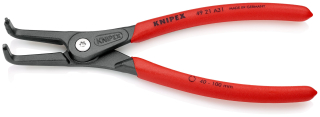 KNIPEX 49 21 A31 Precizní kleště na pojistné kroužky pro vnější kroužky na hřídelích potaženy neklouzavým plastem fosfátováno atramentolem na šedo 210 mm