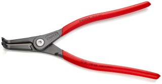 KNIPEX 49 21 A41 Precizní kleště na pojistné kroužky pro vnější kroužky na hřídelích potaženy neklouzavým plastem fosfátováno atramentolem na šedo 305 mm