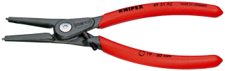 KNIPEX 49 31 A2 Precizní kleště na pojistné kroužky pro vnější kroužky na hřídelích s omezením rozevření potaženy neklouzavým plastem fosfátováno atramentolem na šedo 180 mm