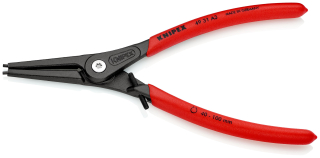 KNIPEX 49 31 A3 Precizní kleště na pojistné kroužky pro vnější kroužky na hřídelích s omezením rozevření potaženy neklouzavým plastem fosfátováno atramentolem na šedo 225 mm