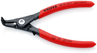 KNIPEX 49 41 A11 Precizní kleště na pojistné kroužky pro vnější kroužky na hřídelích potaženy neklouzavým plastem fosfátováno atramentolem na šedo 130 mm