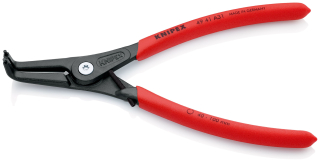 KNIPEX 49 41 A31 Precizní kleště na pojistné kroužky pro vnější kroužky na hřídelích potaženy neklouzavým plastem fosfátováno atramentolem na šedo 210 mm