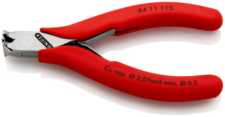 KNIPEX 64 11 115 Čelní štípací kleště pro elektroniku potaženo plastem 115 mm