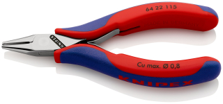 KNIPEX 64 22 115 Čelní štípací kleště pro elektroniku s vícekomponentními rukojeťmi 115 mm